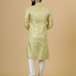 Stunning Yellow Banarasi Brocade Achkan | Father Son Combo | Perfect for Grooms | Jaipurio Collection